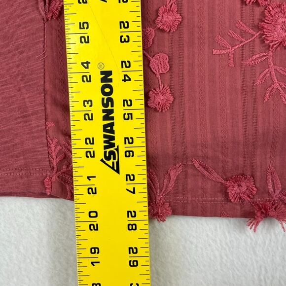 Torrid Tank Top Womens Size 3 Embroidered Floral Applique Ruffle Pink Cottage - Picture 3 of 8